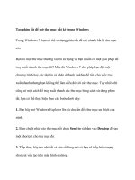 Tạo phím tắt để mở thư mục bất kỳ trong Windows ppt