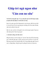 Giúp trẻ ngủ ngon như cún con no sữa pot