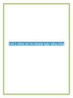 Lưu ý chăm sóc tóc nhuộm ngày nắng nóng ppt