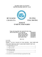 ĐỀ TÀI KINH TẾ CÔNG CÁI GIÁ CỦA TĂNG TRƯỞNG KINH TẾ Ở NHỮNG TỈNH NGHÈO potx
