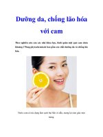 Dưỡng da, chống lão hóa với cam ppt
