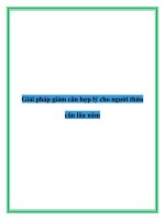 Giải pháp giảm cân hợp lý cho người thừa cân lâu năm pptx