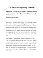 Lợi ích khi trẻ học tiếng Anh sớm pps