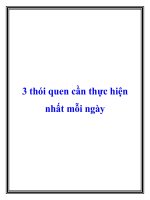 3 thói quen cần thực hiện nhất mỗi ngày docx
