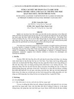 đề tài   nâng cao mức độ tham gia của học sinh trong giờ học tiếng anh tại các trường tiểu học quận hải châu, thành phố đà nẵng