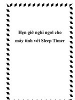 Hẹn giờ nghỉ ngơi cho máy tính với Sleep Timer potx