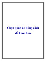 Chọn quần áo đúng cách để khỏe hơn doc