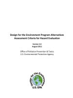 Design for the Environment Program Alternatives Assessment Criteria for Hazard Evaluation potx