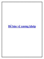 Để bảo vệ xương khớp potx