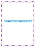 Pilates - một loại hình thể dục thẩm mỹ mới pptx