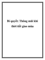 Bí quyết: Thông mũi khi thời tiết giao mùa pps