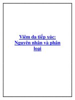 Viêm da tiếp xúc: Nguyên nhân và phân loại. docx