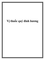 Vị thuốc quý đinh hương pptx