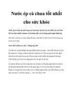 Nước ép cà chua tốt nhất cho sức khỏe potx