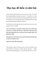 Mẹo học để hiểu và nhớ bài pptx