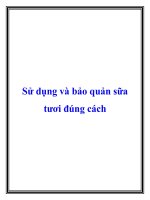 Sử dụng và bảo quản sữa tươi đúng cách pot