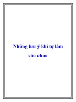 Những lưu ý khi tự làm sữa chua pot