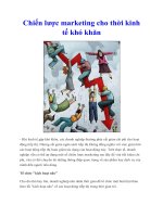 Chiến lược marketing cho thời kinh tế khó khăn ppt