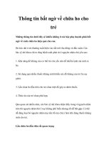 Thông tin bất ngờ về chữa ho cho trẻ pptx