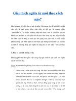 Giải thích nghĩa từ mới theo cách nào? potx