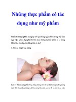Những thực phẩm có tác dụng như mỹ phẩm pptx
