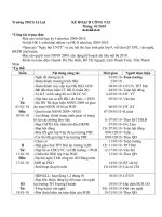 LỊCH CÔNG TÁC THÁNG 01 NĂM 2010