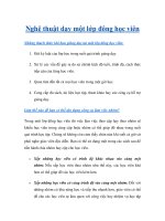 Nghệ thuật dạy một lớp đông học viên pptx