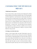 CÁCH KHAI THÁC Ý ĐỂ VIẾT BÀI LUẬN HIỆU QUẢ ppt