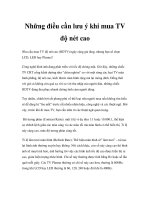 Những điều cần lưu ý khi mua TV độ nét cao pot