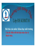 Báo cáo: Biến đổi khí hậu toàn cầu và thách thức