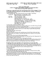 Báo cáo Tổng kết vận động Hai không THCS Nghi Công