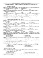 CAC DANG BAI TAP HOA HOC MUA THI 2009