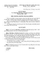 Quyết định thành lập hội đồng ra đề kiểm tra hoc kì I