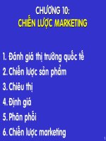 tiến trình hoạch định chiến lược -  marketing chiến lược