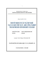 Chuyển dịch cơ cấu ngành nghề tại các khu công nghiệp khu chế xuất TP HCM đến năm 2020