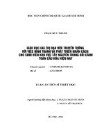 Giáo dục giá trị đạo đức truyền thống đối với việc hình thành và phát triển nhân cách cho sinh viên khu vực Tây Nguyên trong bối cảnh toàn cầu hóa hiện nay