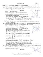 Những bài toán sử dụng định lý ta lét hay