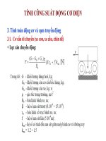 Tính công suất động cơ truyền động