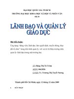 lãnh đạo, quản lý giáo dục
