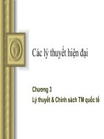 chương 3  lý thuyết & chính sách tm quốc tế