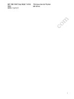 TUYỂN tập đề THI THỬ đh vật lý 2014