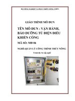 Vận hành bảo dưỡng tủ điện điều khiển công nghiệp
