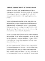 ''''marketing và xu hướng phát triển của marketing trực tuyến''''