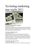 xu hướng marketing trực tuyến 2011