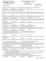 ĐH KHTN - ĐHQG Hà Nội - Thi thử lần 3 - MĐ 356