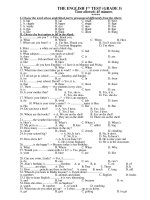 Đề thi HSG Tiểu Học Môn Tiếng Anh-Nhiều Năm