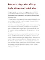 internet – công cụ kết nối trực tuyến hiệu quả với khách hàng