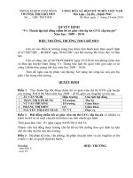 Thầy Hiệu trưởng ra QĐ thanh lập BGK chấm hồ sơ thi GVG cấp huyện