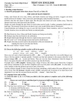 Test 45 minutes the first time for term II grade 10 with keys CB