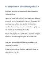 ra sản phẩm mới làm marketing thế nào